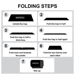 Mipatex Tarpaulin Sheet Waterproof Heavy Duty, Poly Tarp with Aluminium Eyelets Every 3 feet - Multipurpose Plastic Cover for Truck, Roof, Rain, Outdoor or Sun (Black)