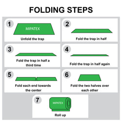 Mipatex Tarpaulin Sheet Waterproof Heavy Duty, Poly Tarp with Aluminium Eyelets Every 3 feet - Multipurpose Plastic Cover for Truck, Roof, Rain, Outdoor or Sun (Green/White)