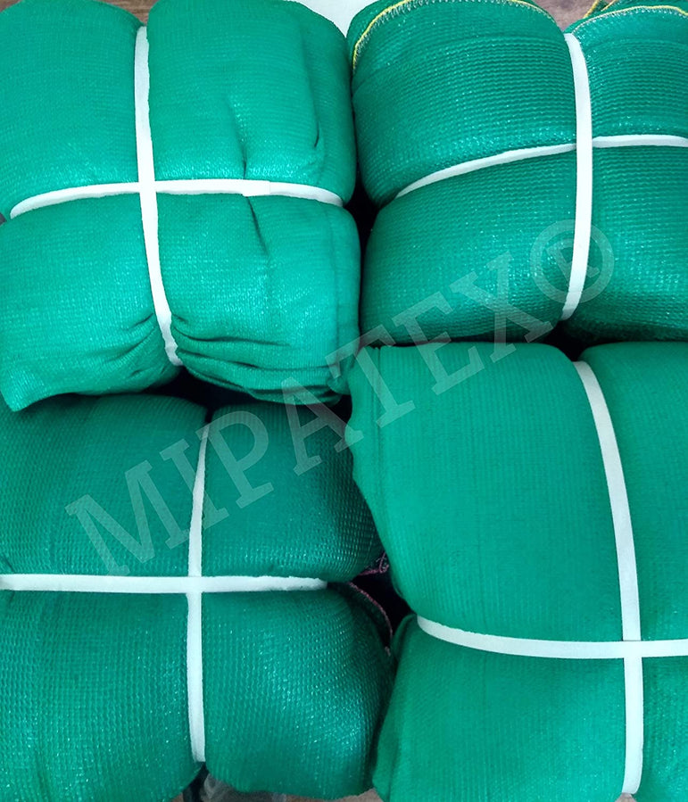 Mipatex Garden Shade Net 5x50 Meter, 50% UV Stablized Fencing Net with Aluminium Eyelets & Rope (Green 16x164 Ft)