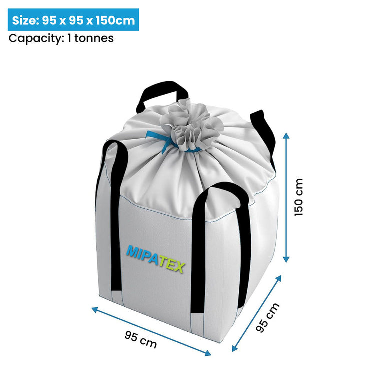 MIPATEX Silage Bag (Murghas Bag), Pattern- U+2, with Inner Liner, Top Skirt, Size 95x95x150 cm, Capacity 1000kg