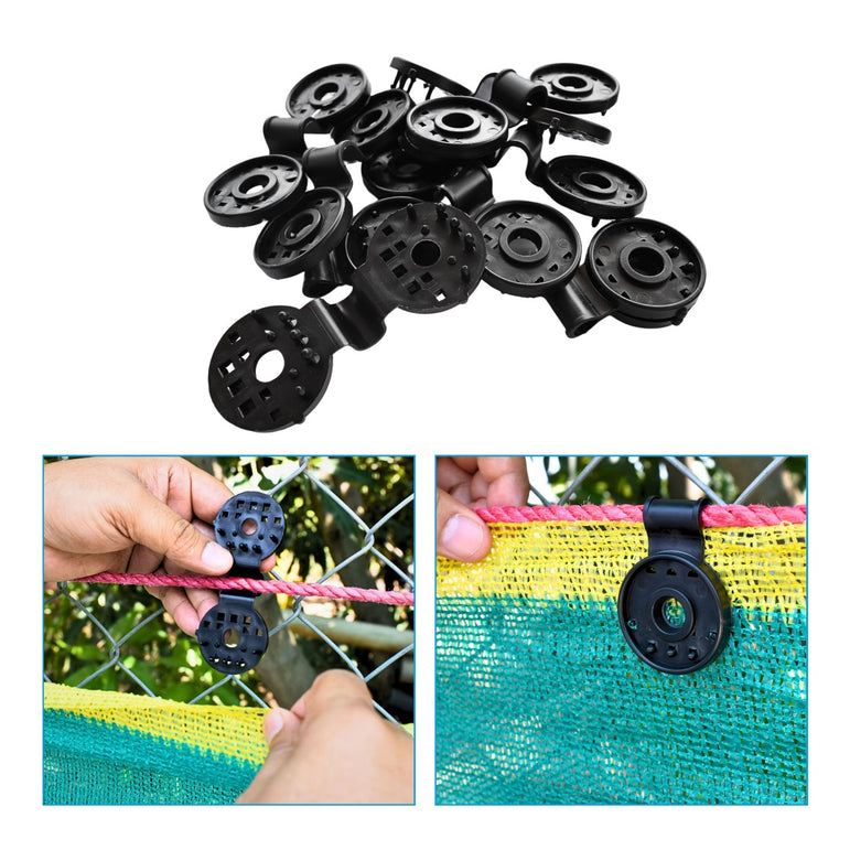 MIPATEX Shade Net Clip, Garden Net Lock Grip clip, Plastic Clips for Fixing Shade Net, Shade net retaining Clips, Reusable Snap-Fit Net Lock Grip Clips