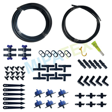 MIPATEX Drip Irrigation kit | Watering Kit for Home Garden| Water flow controlling drippers | Terrace garding | Farming & Agriculture Purposes