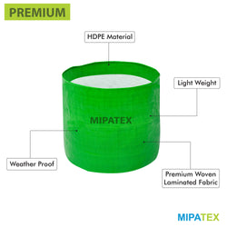 Mipatex Woven Fabric Grow Bags 18in x 18in, Heavy Duty Plant Pot Fruits Vegetable, Terrace Home Kitchen Gardening Bags
