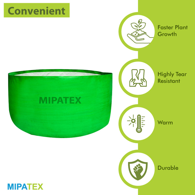 Mipatex Woven Fabric Grow Bags 18in x 15in, Heavy Duty Plant Pot Fruits Vegetable, Terrace Home Kitchen Gardening Bags