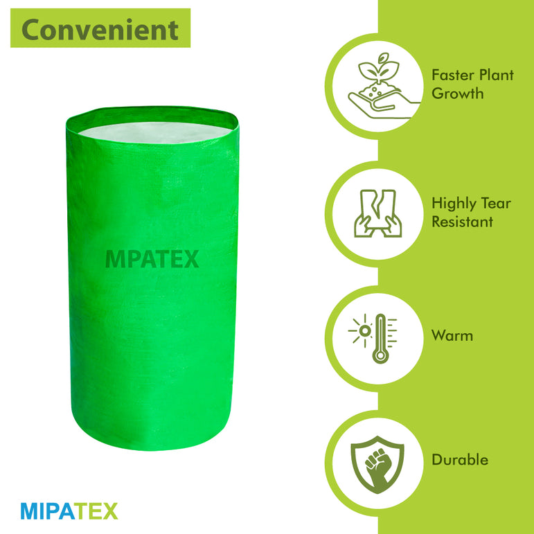 Mipatex Woven Fabric Grow Bags 9in x 18in, Heavy Duty Plant Pot Fruits Vegetable, Terrace Home Kitchen Gardening Bags