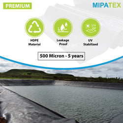 Mipatex HDPE Geomembrane Pond Liner 500 Microns, 4m x 14m