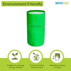 Mipatex Woven Fabric Grow Bags 9in x 18in, Heavy Duty Plant Pot Fruits Vegetable, Terrace Home Kitchen Gardening Bags