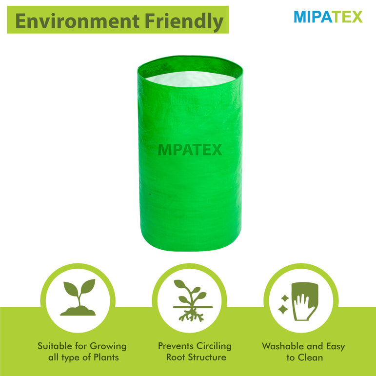Mipatex Woven Fabric Grow Bags 12in x 24in, Heavy Duty Plant Pot Fruits Vegetable, Terrace Home Kitchen Gardening Bags