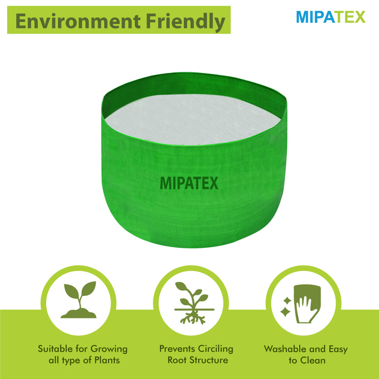 Mipatex Woven Fabric Plant Grow Bags for Terrace Gardening, 15in x 12in