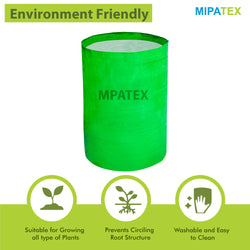 Mipatex Woven Fabric Grow Bags 9in x 15in, Heavy Duty Plant Pot Fruits Vegetable, Terrace Home Kitchen Gardening Bags