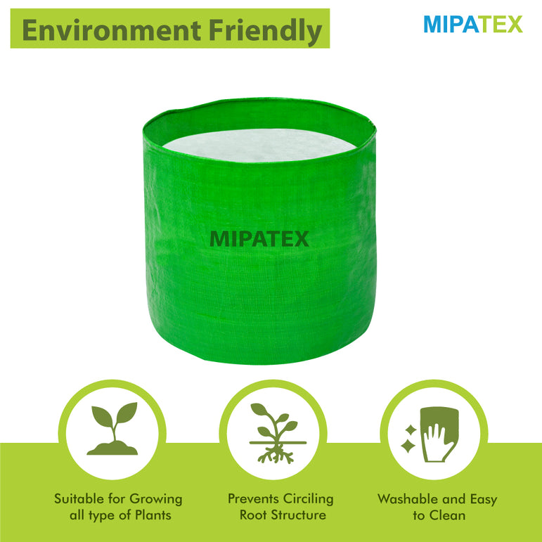 Mipatex Woven Fabric Grow Bags 9in x 9in, Heavy Duty Plant Pot Fruits Vegetable, Terrace Home Kitchen Gardening Bags