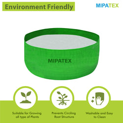 Mipatex Woven Fabric Grow Bags 15in x 6in, Heavy Duty Plant Pot Fruits Vegetable, Terrace Home Kitchen Gardening Bags